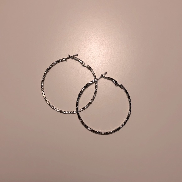 Silver Hoops - Picture 1 of 3